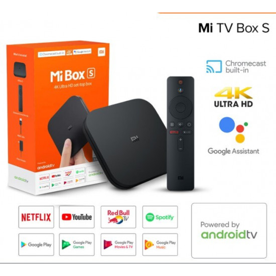 Boîtier Smart TV Android 9.0, 4K HDR, 2 Go RAM, Xiaomi Mi Box S